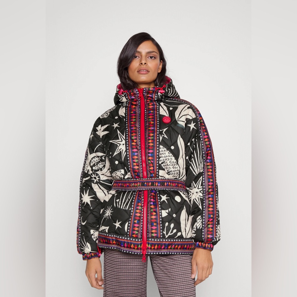 FARM Rio Cerrado Sky Reversible Puffer Jacket Black